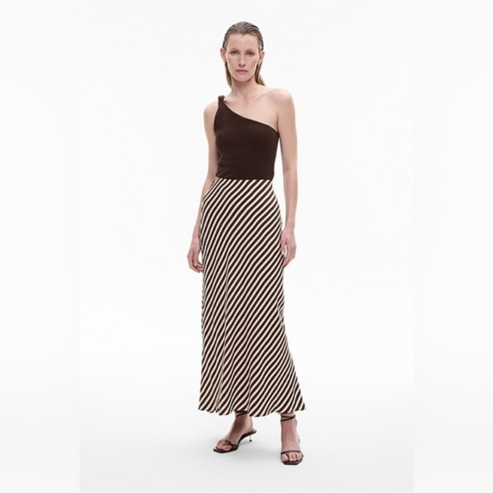 Women Witchery Stripe Maxi Slip Skirt